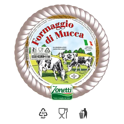 formaggio mucca etichetta