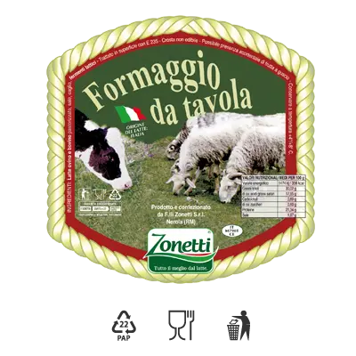 formaggio da tavola misto etichetta