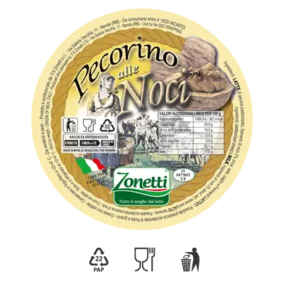 Pecorino alle noci etichetta