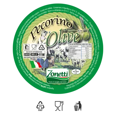 Pecorino alle olive etichetta