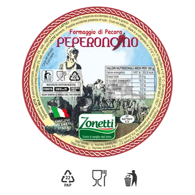 Pecorino al peperoncino etichetta